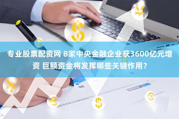专业股票配资网 8家中央金融企业获3600亿元增资 巨额资金将发挥哪些关键作用？